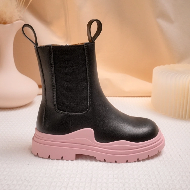 Superstarer Wholesale/Supplier Children Kids Ankle Leather Short Boots for Girls