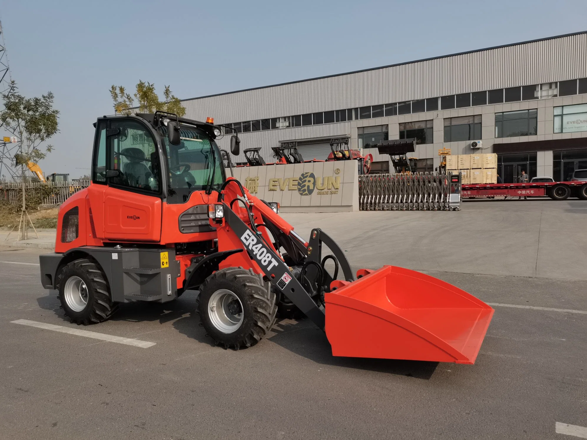 New Arrive Everun ER408T 0.8ton Gear Box Shovel Compact Bucket Mini Wheel Loader