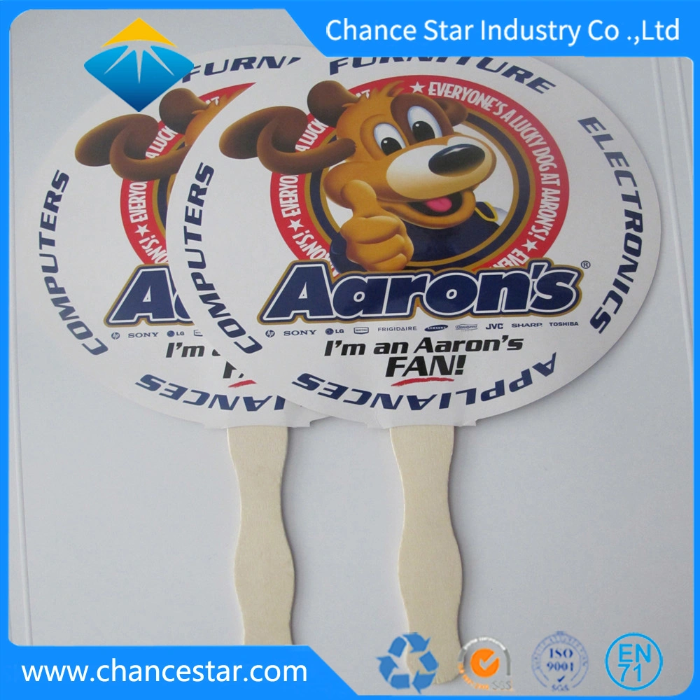 Custom Printed Mini Paper Hand Fan for Children Gift