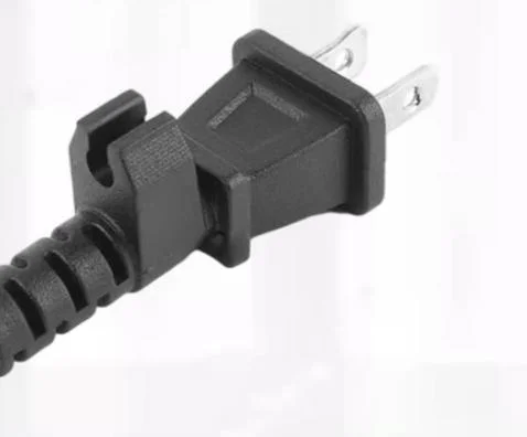 NEMA 1-15p Ersatz-Elektrodraht Schwarzes Kabel 3m 2m 1m Netzkabel mit Karabiner