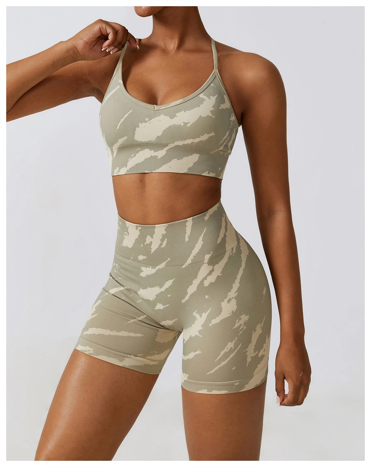 Mujer Hot Sales ropa de yoga sin costuras Entrenamiento Leggings de mujer personalizados Traje de yoga ropa de gimnasio