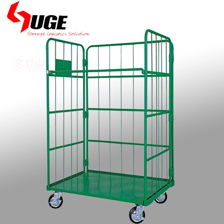 Customized Sizes High quality/High cost performance  Hevy Duty Foldable Steel Logistics Roll Cage Roll Container Mesh Trolley