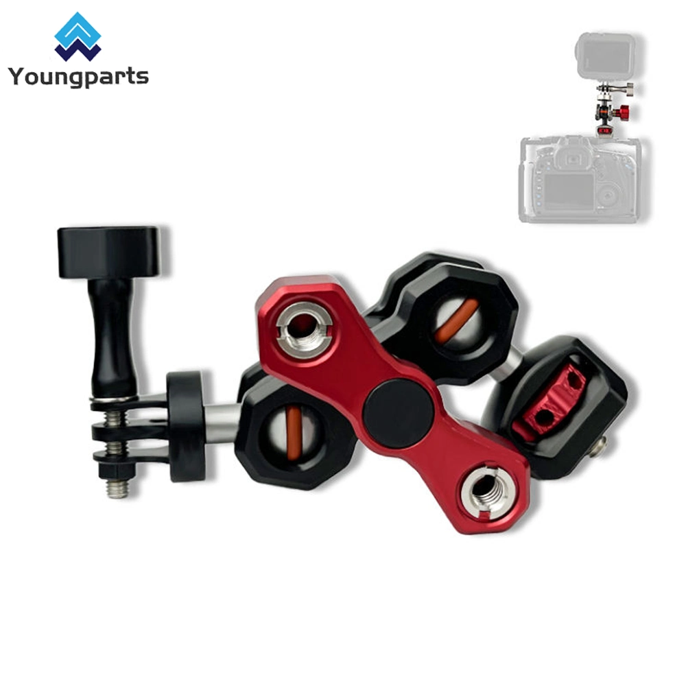 Aluminum Mini Ball Stand Mount Adapter with 1/4 Male Thread for Tripod Photography Camera