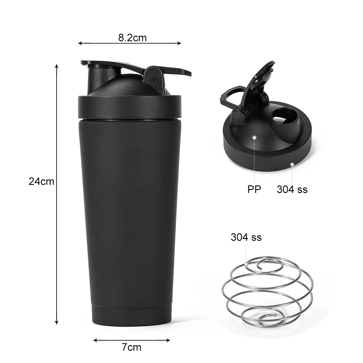 Bouteille de Shaker de protéines de gym en acier inoxydable personnalisée eau de conception nouvelle Tasse gobelet