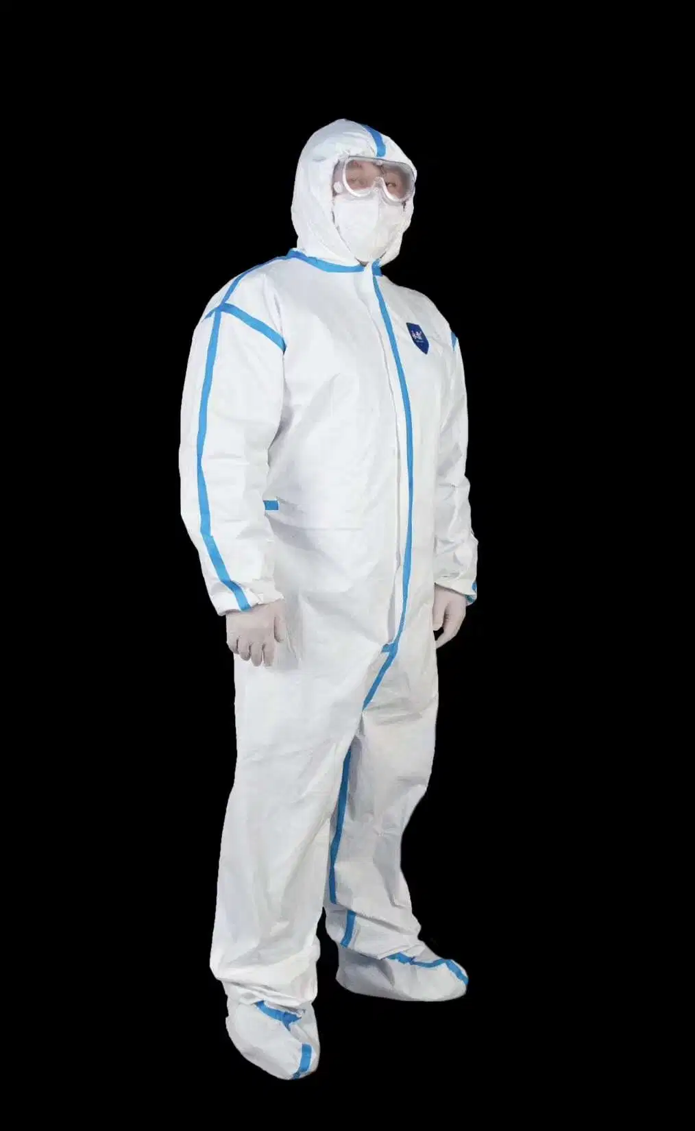 60GSM Industrial Disposable Microporous Film Coverall Protective Safety Isolation Clothing