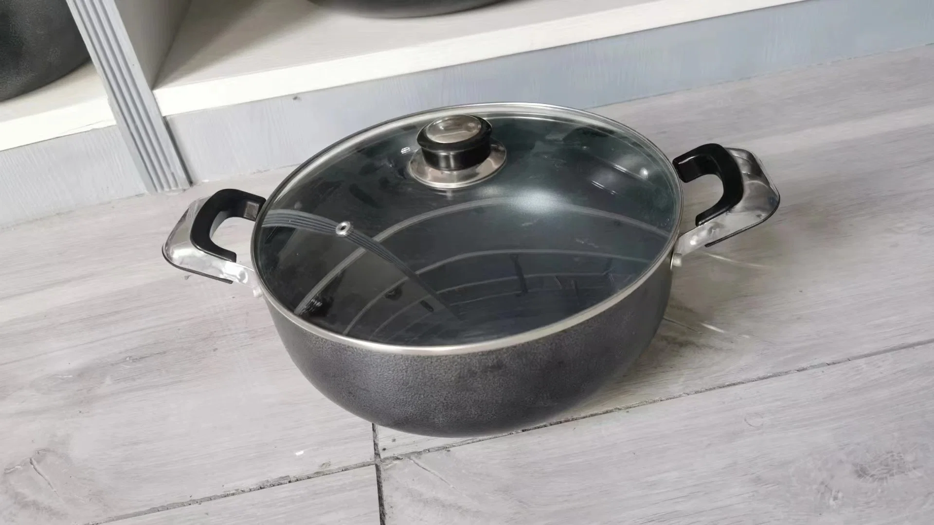 10 piezas ollas ollas de aluminio de abastecerse de conjuntos no stick utensilios de cocina Juegos con recubrimiento de martillo