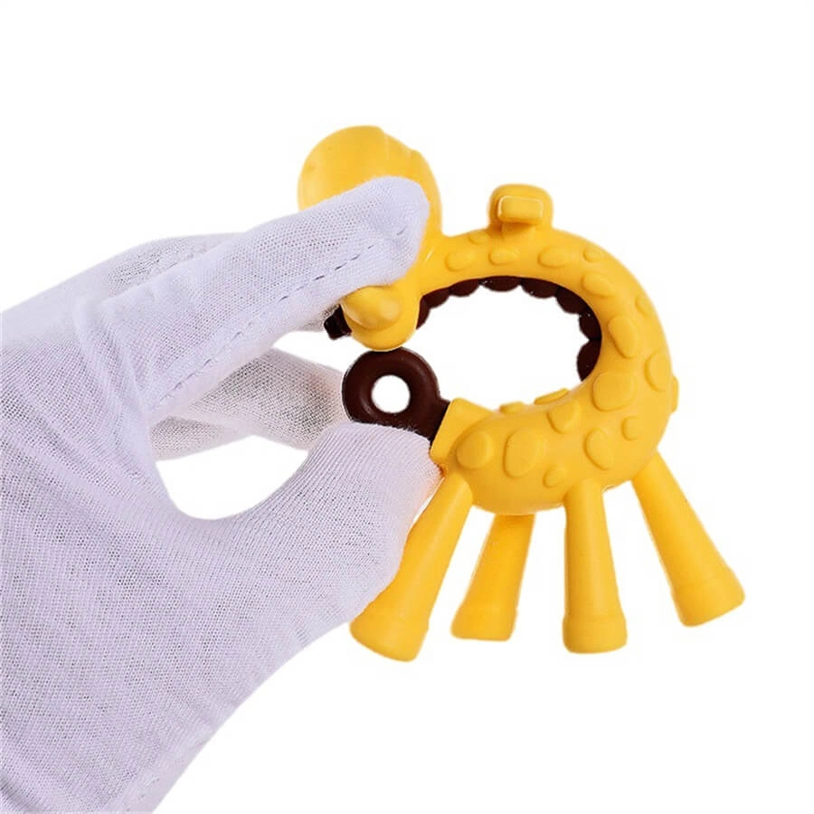 Funny Soft Animal Shape Infant Soothing Baby Chewing Silicone Giraffe Teether