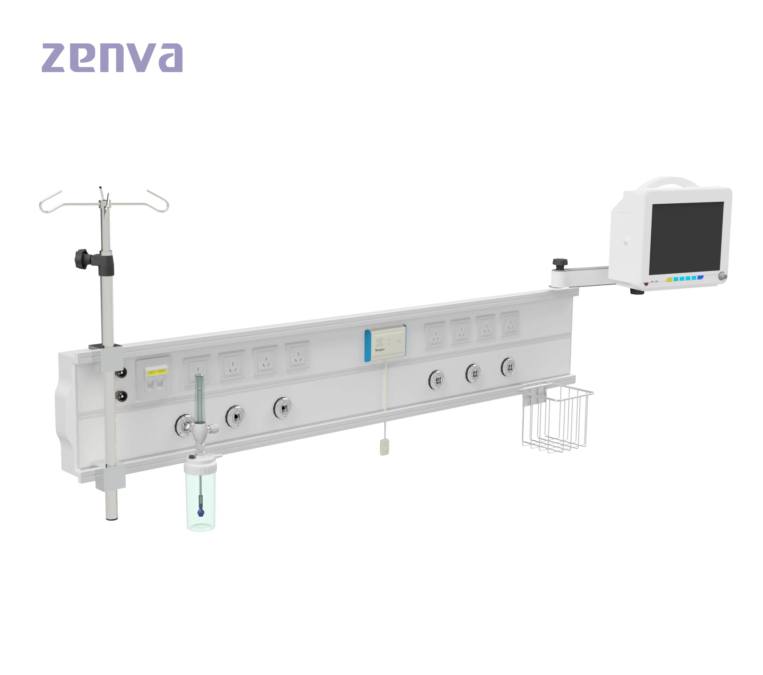 Personalizable Hospital cámara doble con cama de la rampa del panel de la cabeza