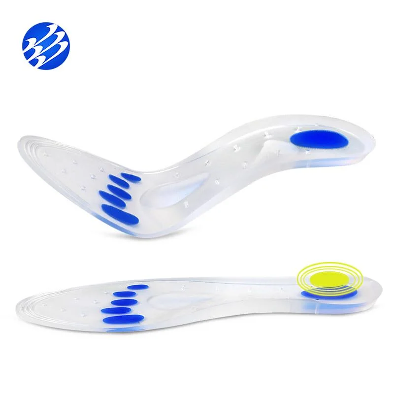 Silicone macio confortável Insoles diabéticas plantar Fasciitis almofada macia