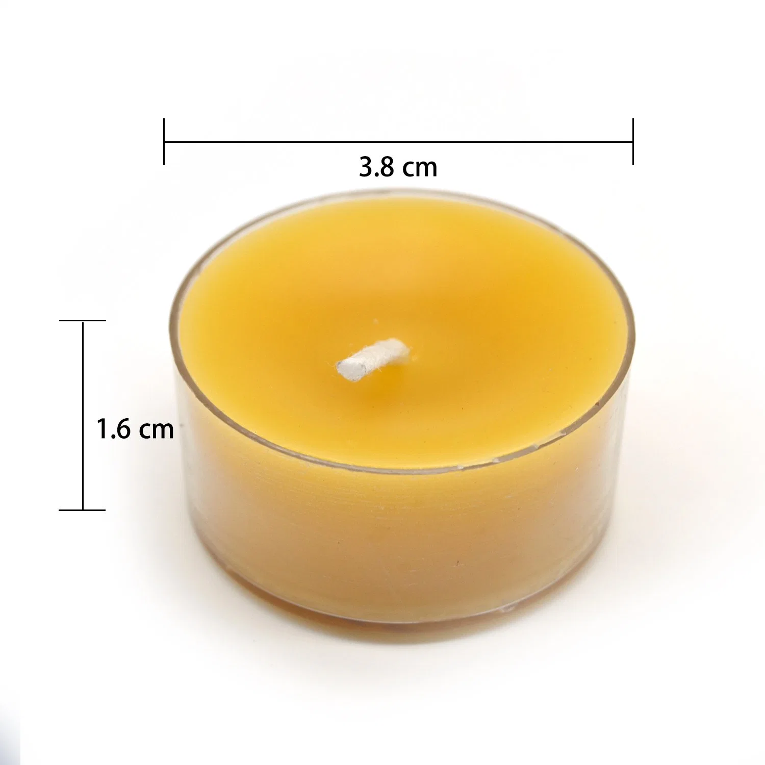 Velas de China Fabricante 100% Cera de cera de abeja orgánica natural pura velas En Copa de plástico