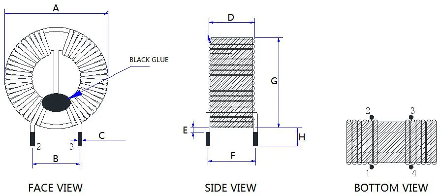 Inductor apantallado de filtro de bobina de inductor 100uh EMI de inductor de bobina de inductor de potencia SMD Para productos militares