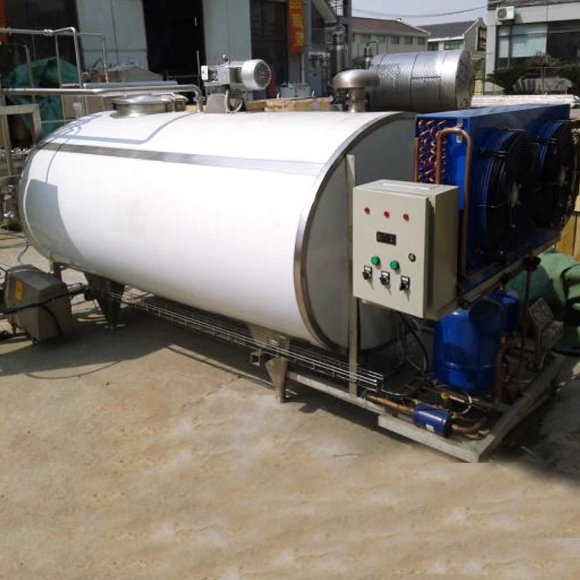 Full Automatic electromagnetism valve cooler cooling milk tank used in milk production plants