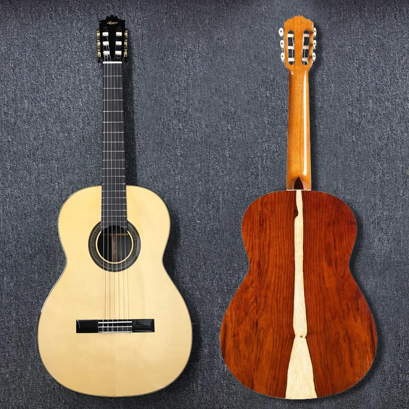 Aiersi artesanales de calidad profesional sólido de todos los Santos Vintage la guitarra clásica