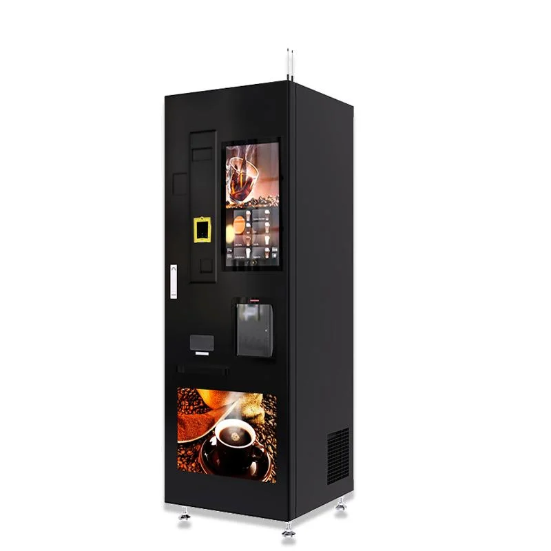 Hot and Cold Bean to Cup Coffee Vending Machinhe with Auto Cleaning System