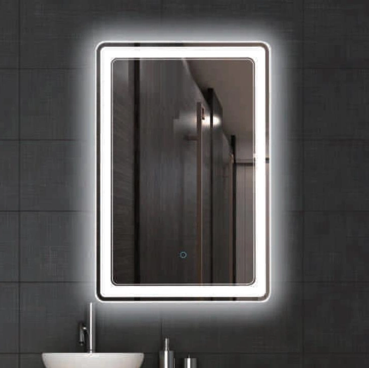 العناصر المنزلية الفضية الحديثة 5 مم العتيقة مرآة الحمام LED المخصصة Make Up Mirror Glass (إنشاء زجاج مرآة