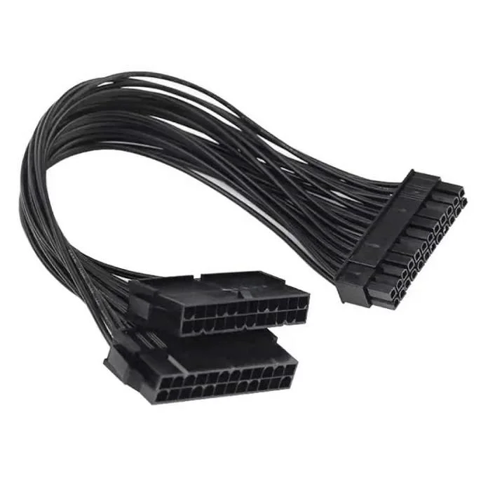 ATX 24 Pin Dual PSU Power Supply Extension Mining Cable for Computer Adaptor Cable for Btc Riser Miner 24pin 20+4pin