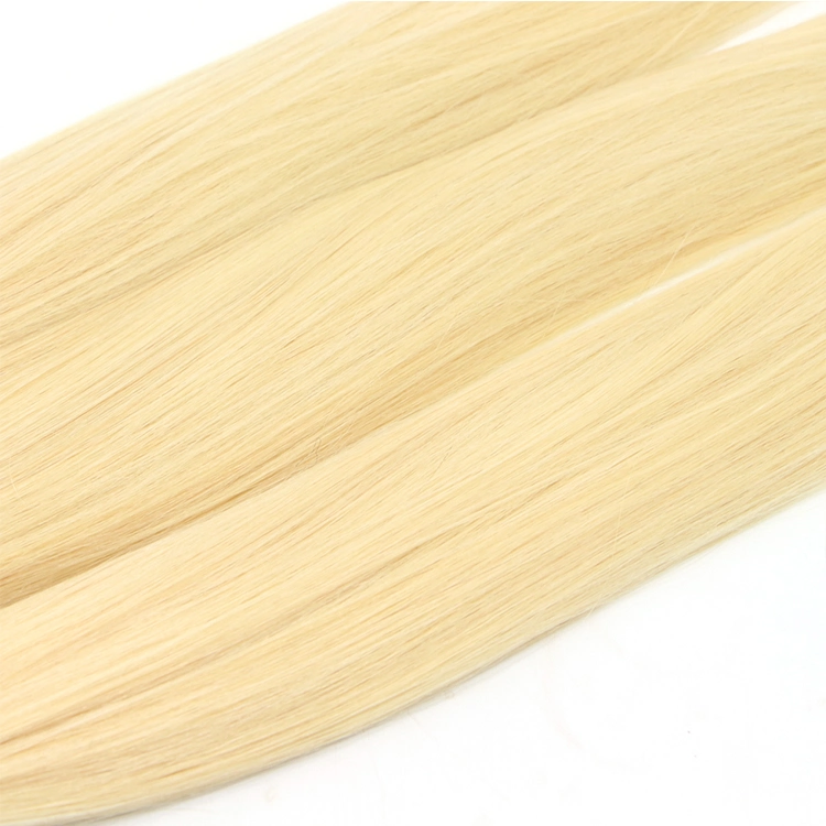 Heiße Schönheit Mode 100% Menschliches Haar Blonde #613# Straight Unverarbeitet Remy Hair Weft