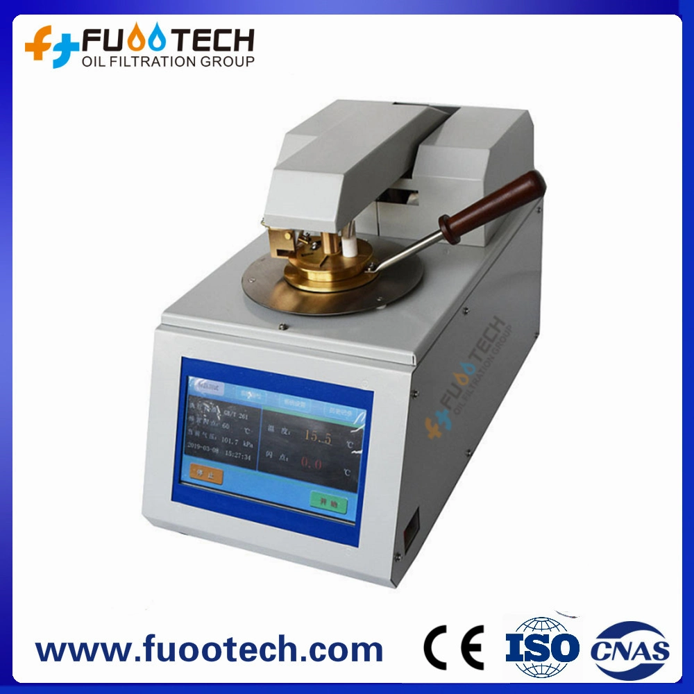 La norma ASTM D93 de aceite de transformador automático Digital Máquina de ensayo de probador de punto de inflamación de la copa cerrada