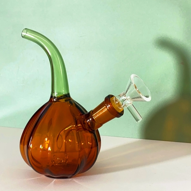 Hookah Halloween Pumpkin Shape Glass Water Pipe Tobacco Smoke Beaker DAB Rig 5.25 Inch with 14mm Tobacco Bowl