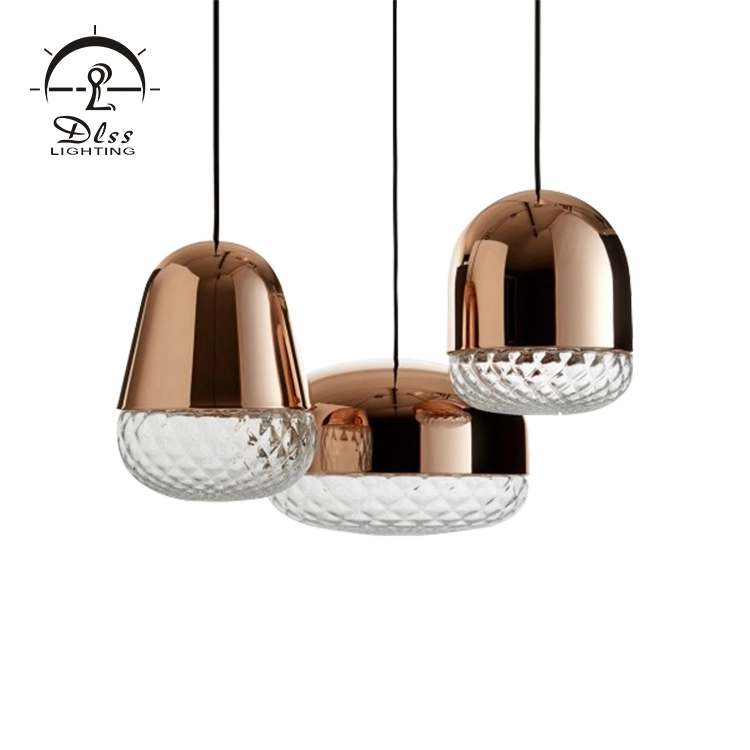 Copper Color Glass Material Pendant Lamp for Wholesale