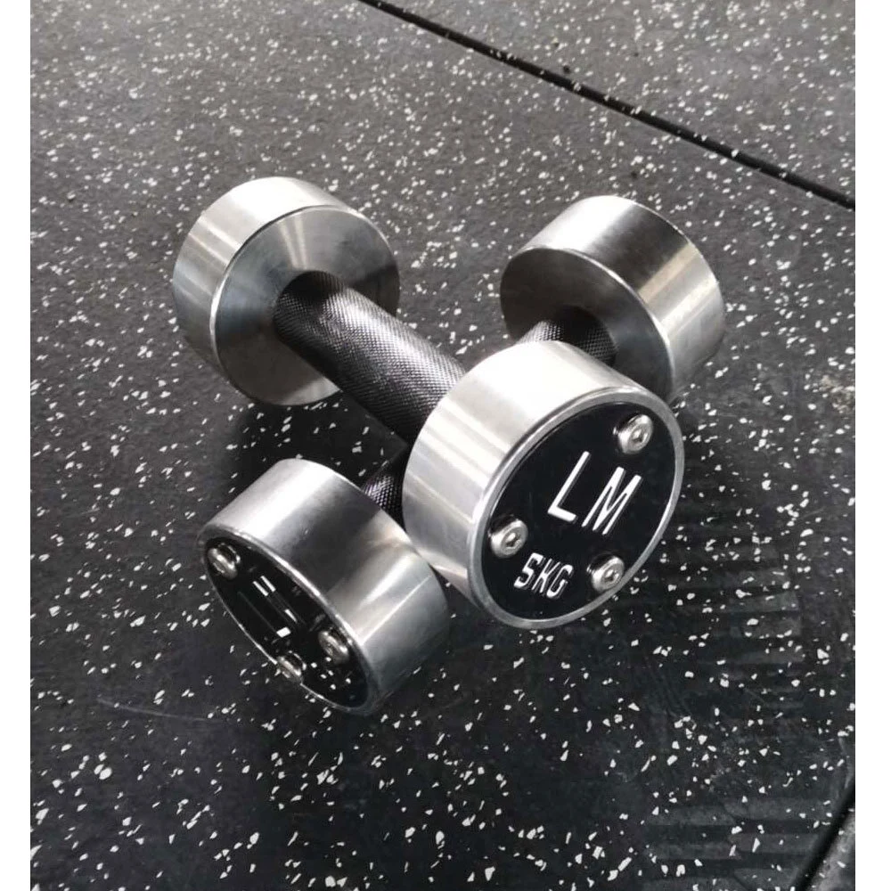 High quality/High cost performance  Stainless Steel Dumbbell Set Chrome Dumbbells 2.5kg-50kg Rotate Dumbbell Free Weights