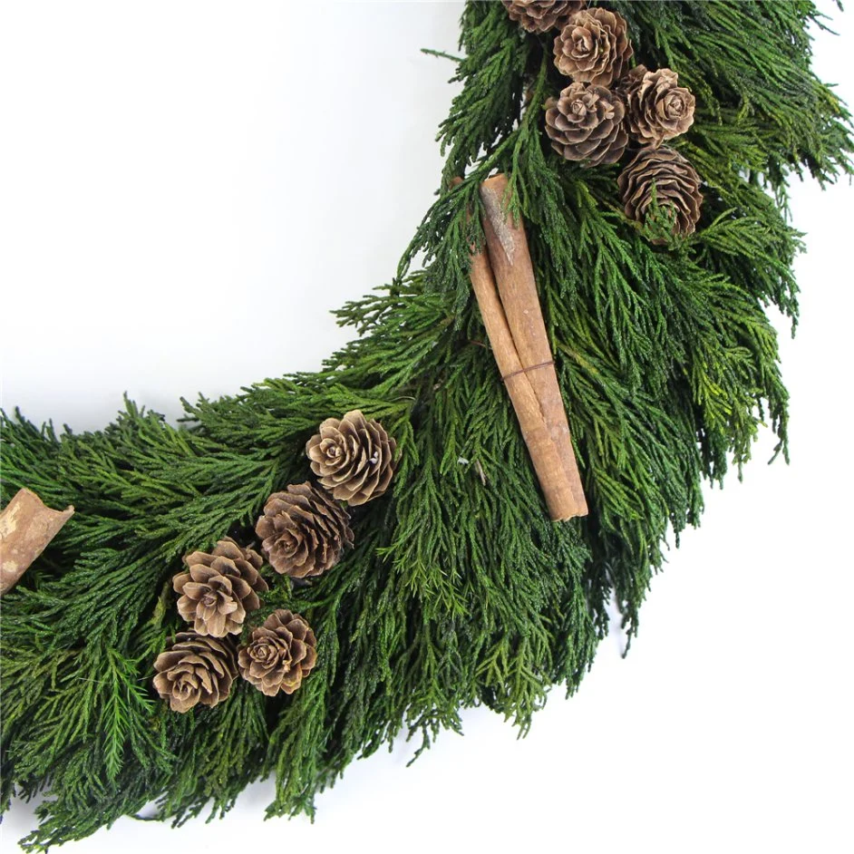 High quality/High cost performance Natural Preserved Cypress Garland for Christmas Decoration