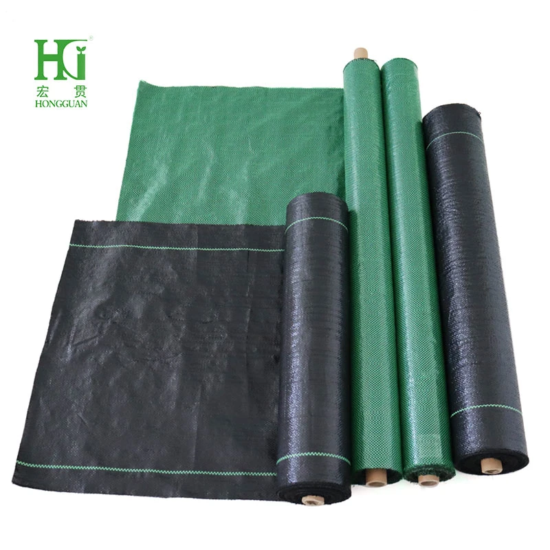 PP tissés en PEHD jardin paysager de la couverture du sol de contrôle des mauvaises herbes tissu anti tapis