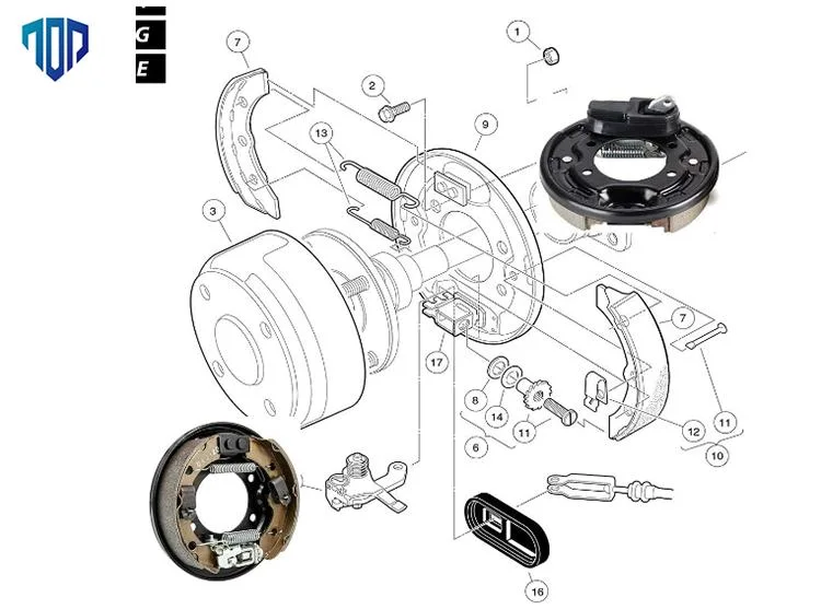 Club Car 101823301 Rear Brake Cluster (Passenger Side)