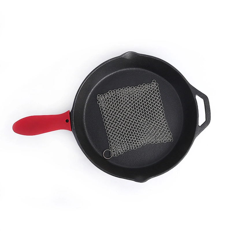 Heat-Resistant Kitchen Pre-Seasoned Anti-Rust Fry Pan Nitriding Cast Iron Skillet Pan