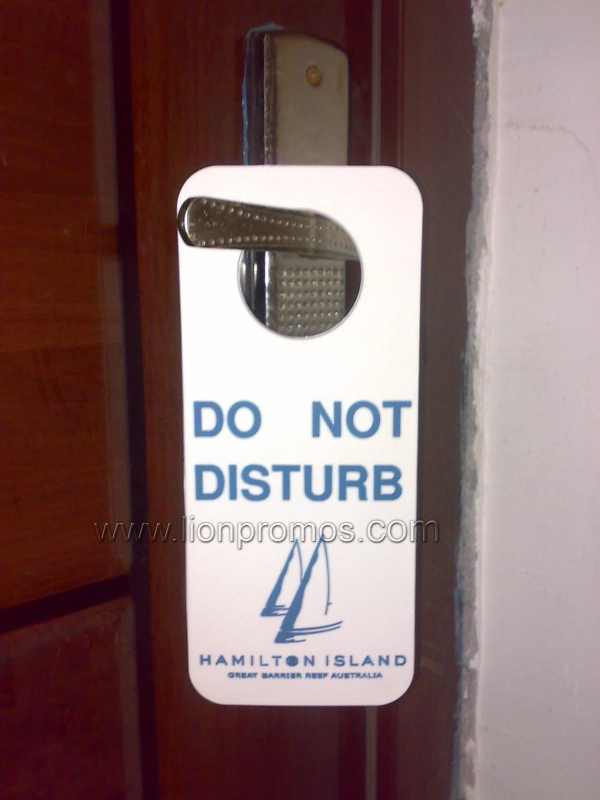 Hotel Resorts Personalized Logo Debossed PVC Door Hanger