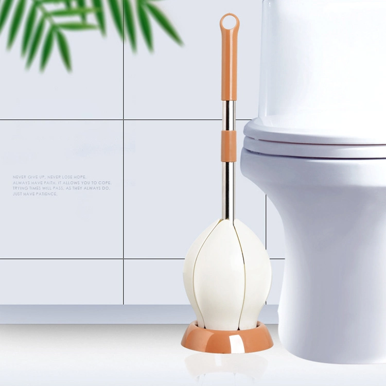 Nouveau produit durable ménage plastique personnalisé salle de bains Lotus cuvette de toilette Brosse nettoyante