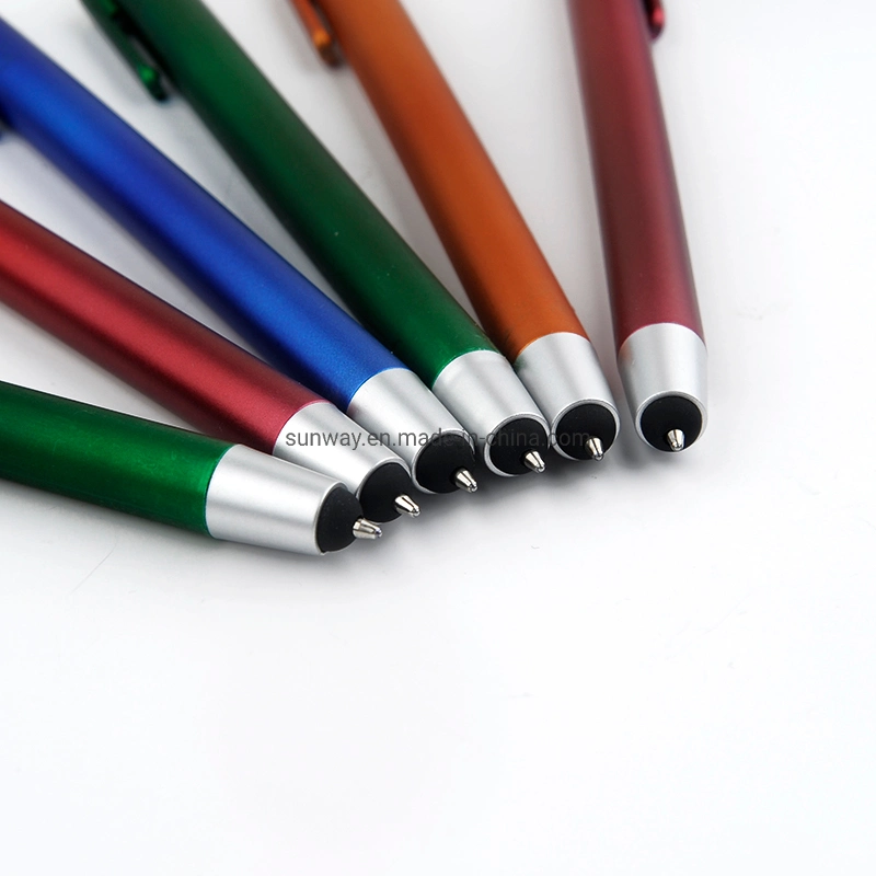 Pen Supplier Advertising Logo Branded Plastic Stylus Touch Ball Pen