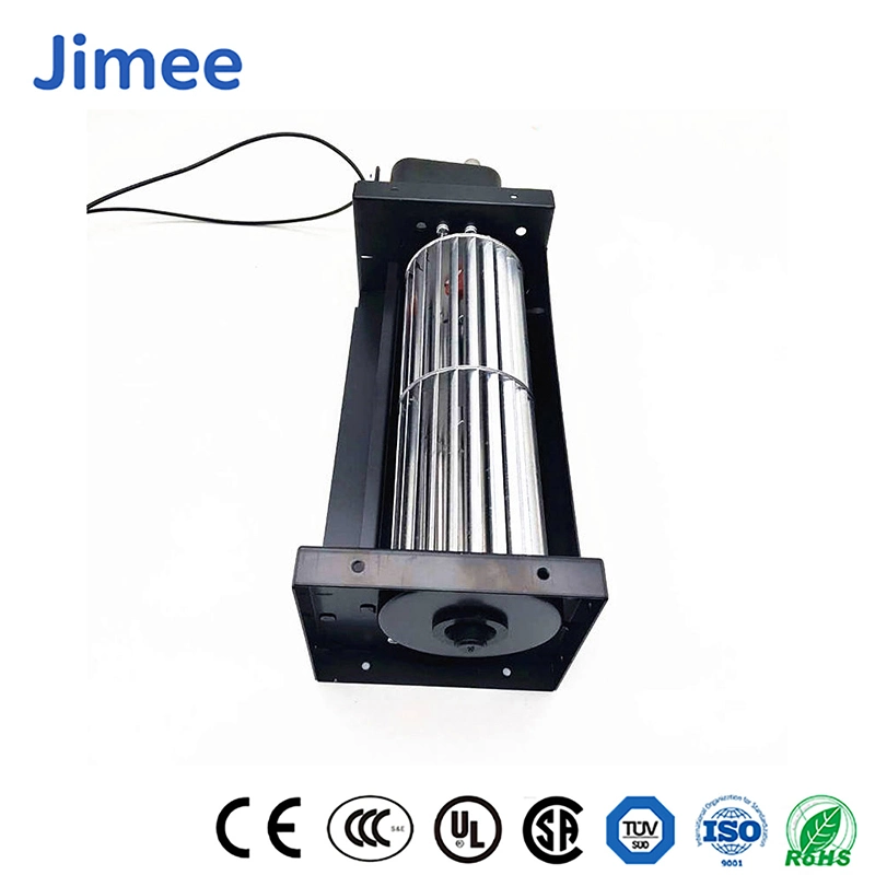 Jimee Motor China Centrifugal Fans Suppliers Ready to Ship Back Pack Leaf Blower Jm-470-110 470*150*150mm Size AC Motor Tangential Blower for Electric Fireplace