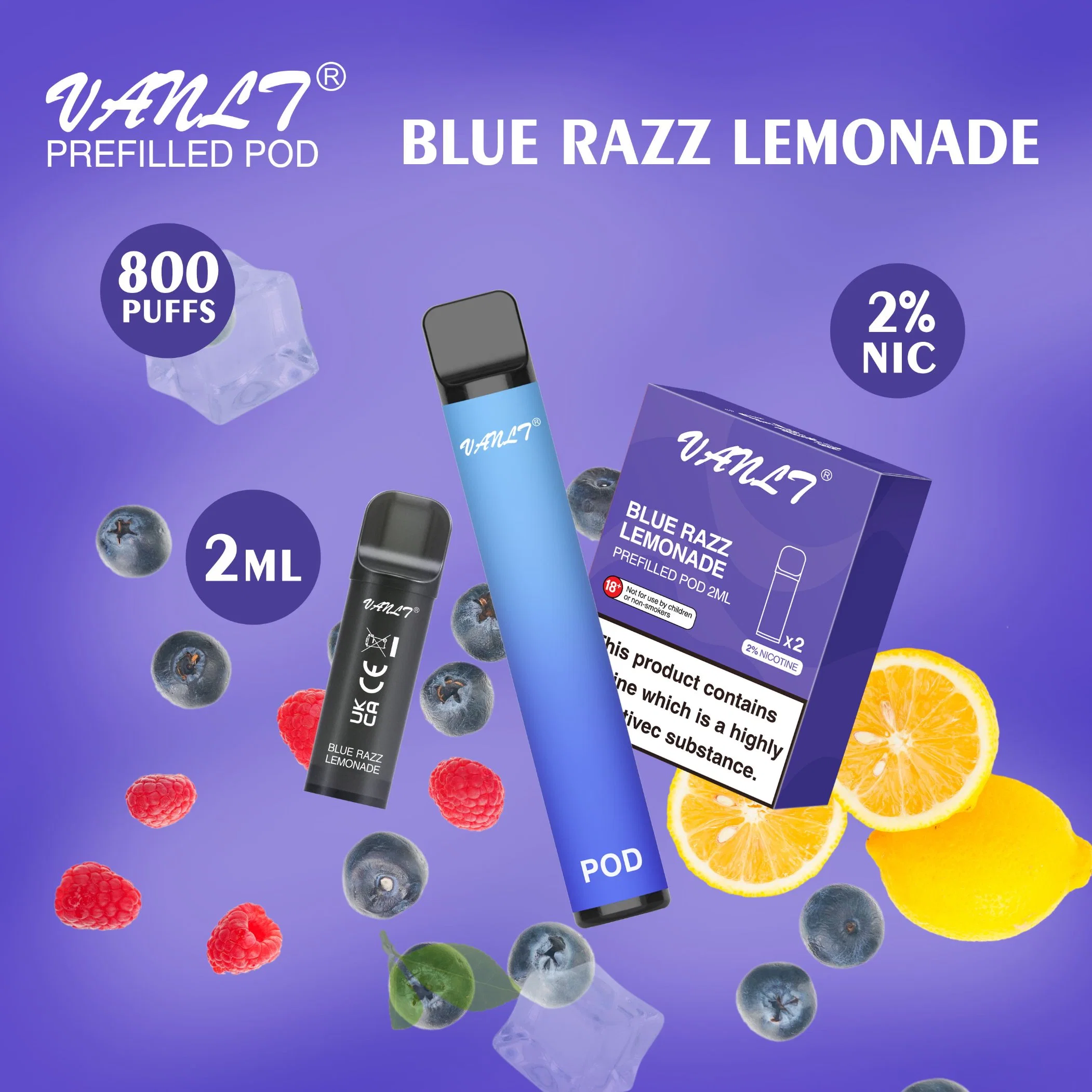 Fruit 20 Flavors Wiederaufladbare Elf Geek Magic Bar Just Bar Puff Bar Plus Einweg Vape 800 Puffs Blue Razz Lemonade Pod-Kits