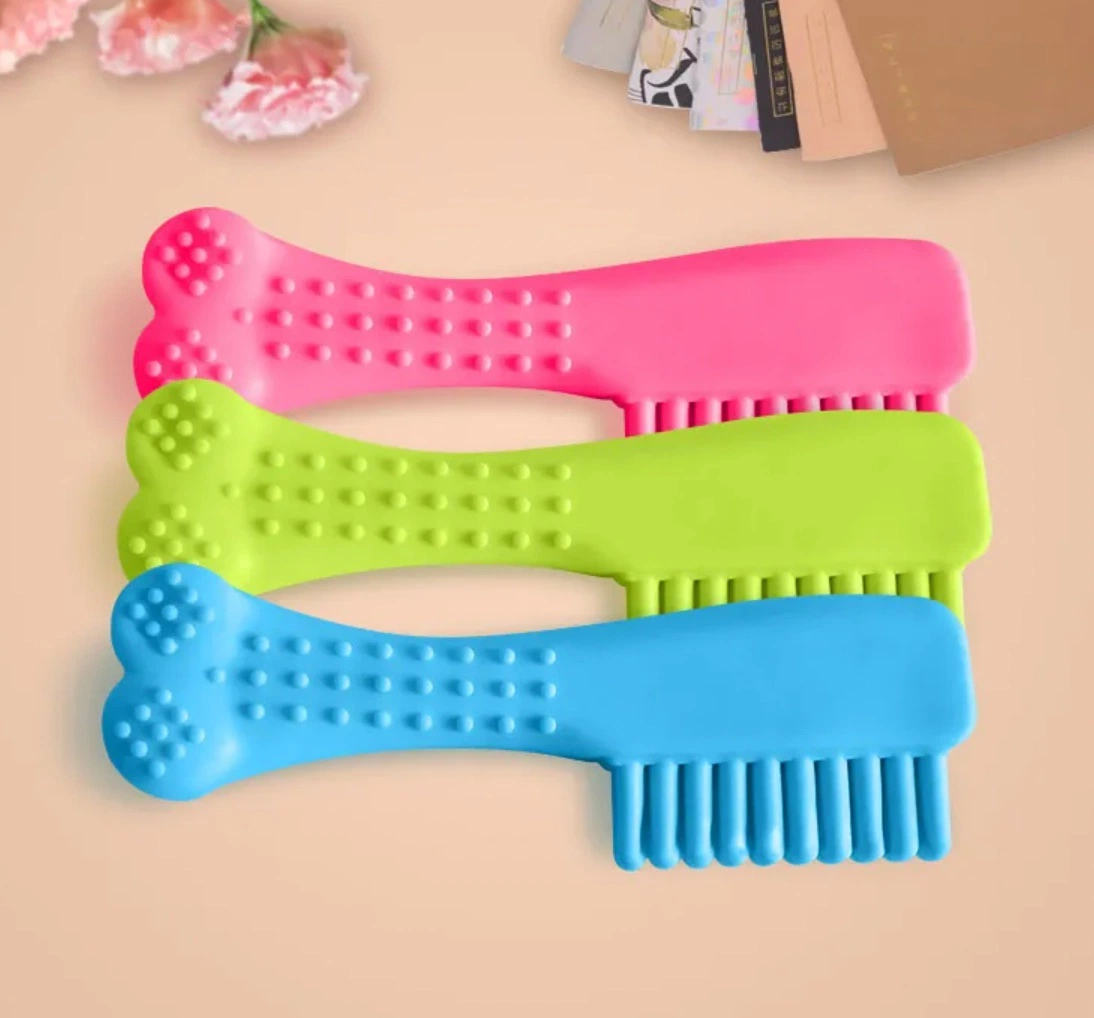 New TPR Rubber Comb Bite Resistant Dog Teething Toy Dog Training Pet Product