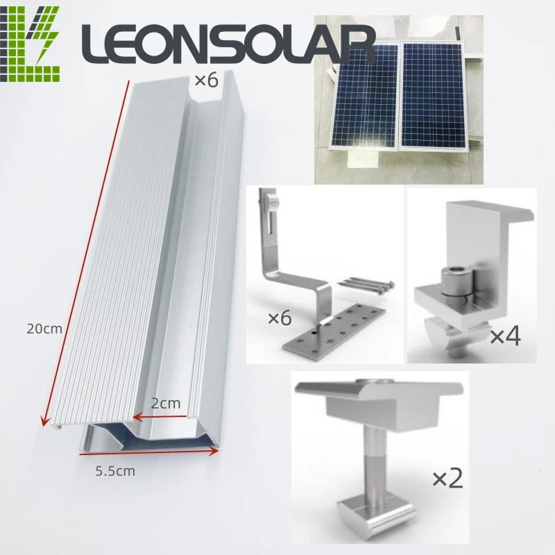 Aluminum PV Solar Mounting System Rail for Tin Roof Tile Roof