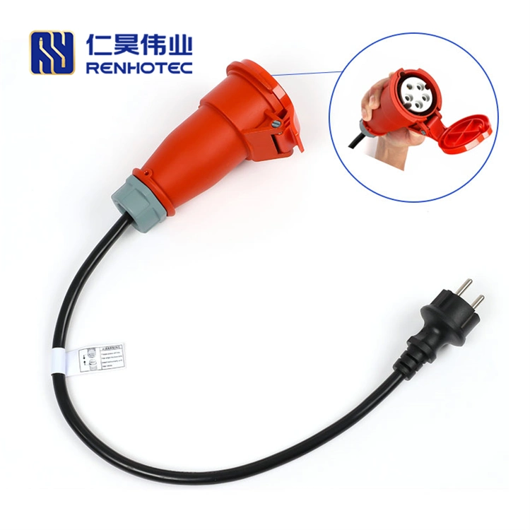 Mode 2 22kw EV Charging Connector Type 2 to Cee Plug with 5 Meters Cable Electric Car Charger