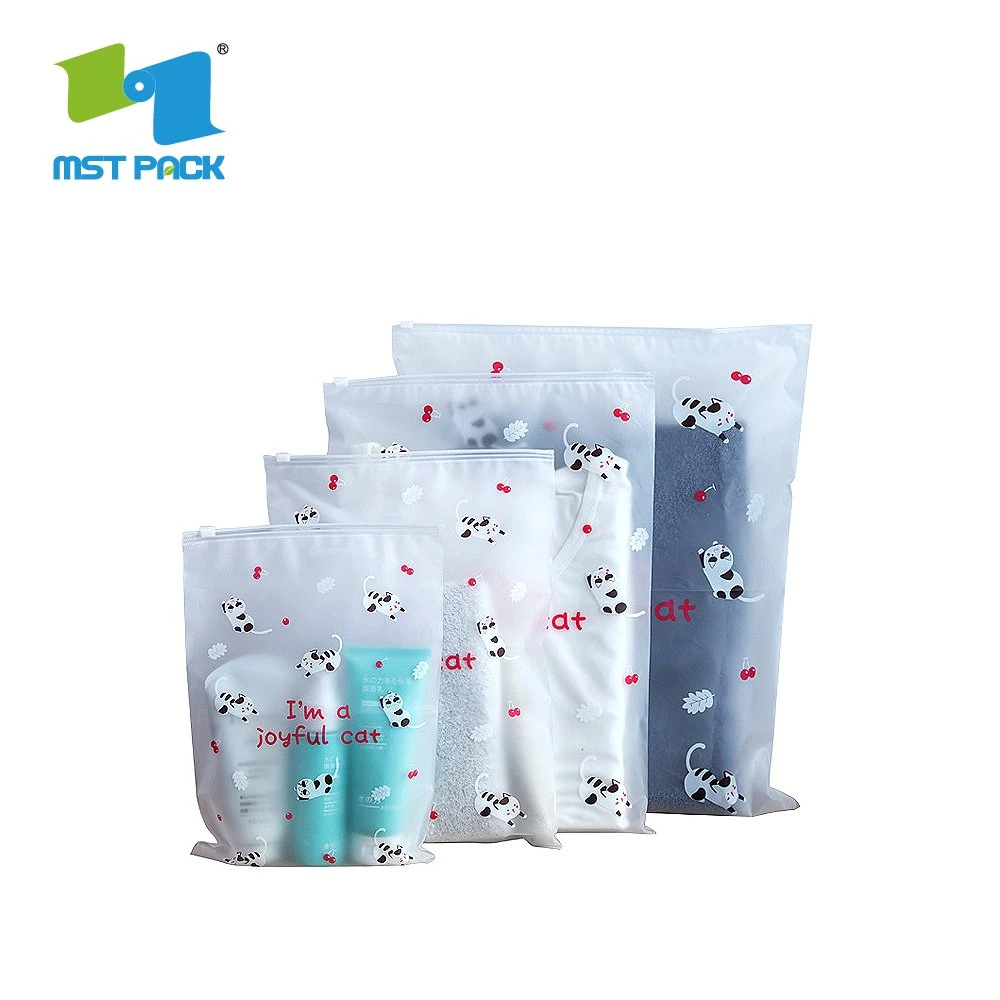 Accept Custom Printed Plastic Zip Lock Bag Packaging Underwear Packaging Clear PVC Ziplock Bag