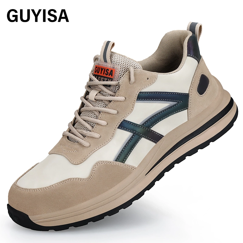 Guyisa New Fashion Casual Lightweight Anti-Smashing Anti-Piercing Work Shoes Safety Shoes