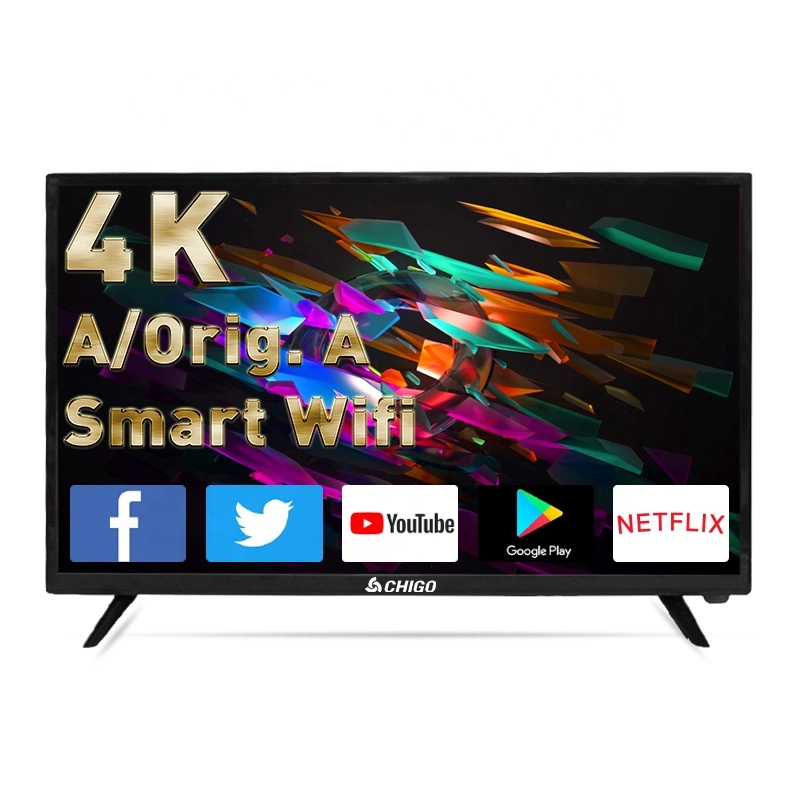 Оптовая торговля телевизор с плоским экраном LED ТВ 4K smart TV 32 43 50 55 65-дюймовый цифровой тюнер DVB-T2s2 Ultra HD телевизор со светодиодной технологией