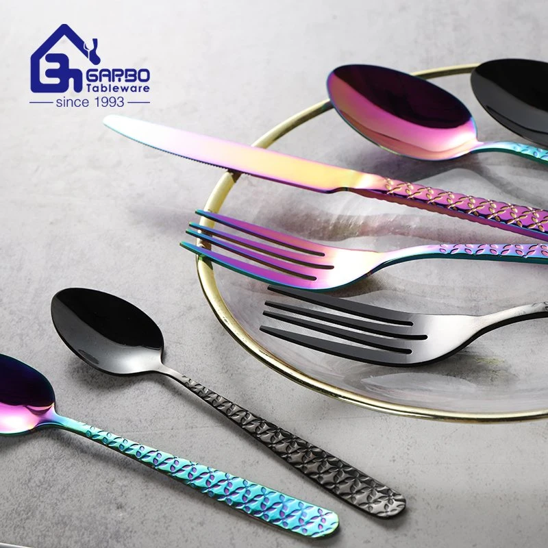 Stainless Steel Flatware Service for 6 Persons Custom Logo Available Cutlery Table Spoon Knife Fork Teaspoon Set