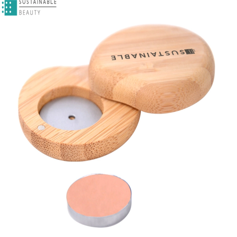 Custom Personalized New Design Magnetic Biodegradable Refill Makeup Bamboo Empty Eye Shadow Case