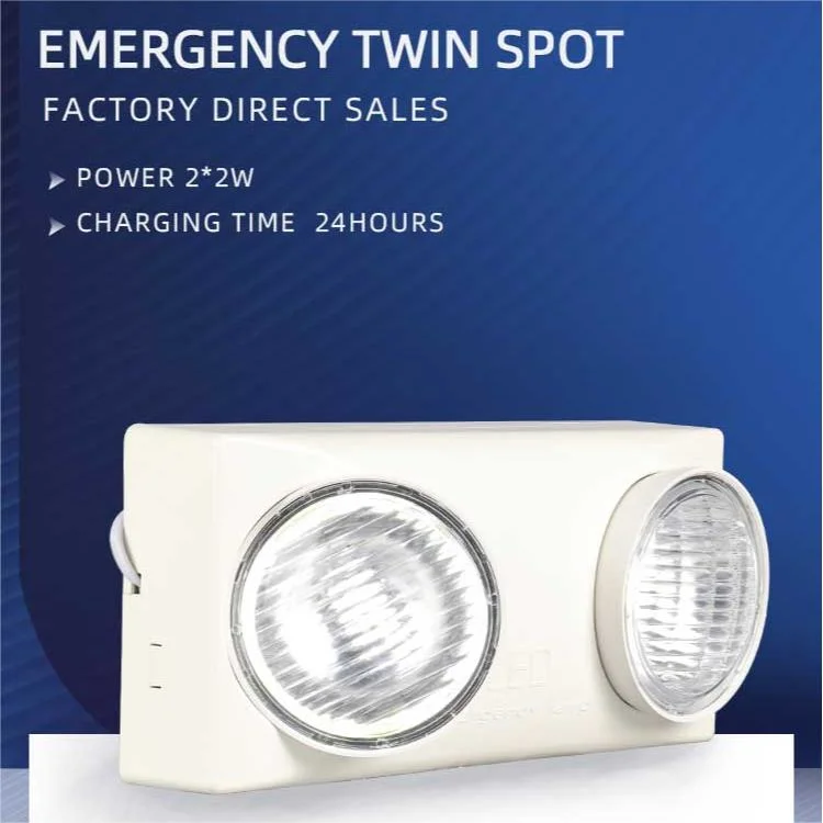 3.7V 2200mAh Ni-CD White Daylight Color LED Emergency Light with Twin Heads