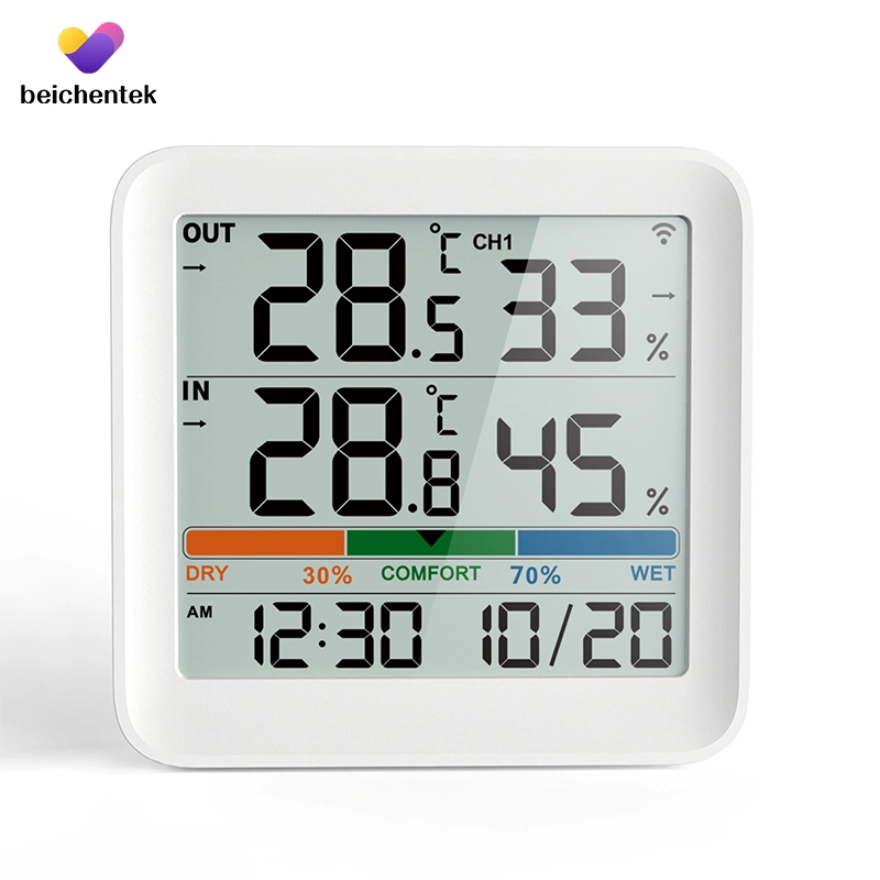 Portable LCD Hygrometer Home Wireless Weather Station Digital Controller Temperature Humidity Meter