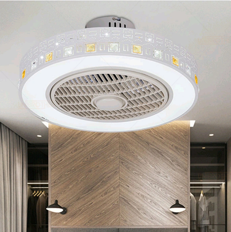 Modern 19 Inch Ceiling Fan Lights Dining Room Bedroom Living Remote Control Fan Lamps (WH-VLL-17)