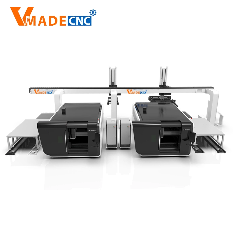 Double Feeder Working Table Carbon Steel CNC Fiber Laser Cutting Machine 1500*3000mm