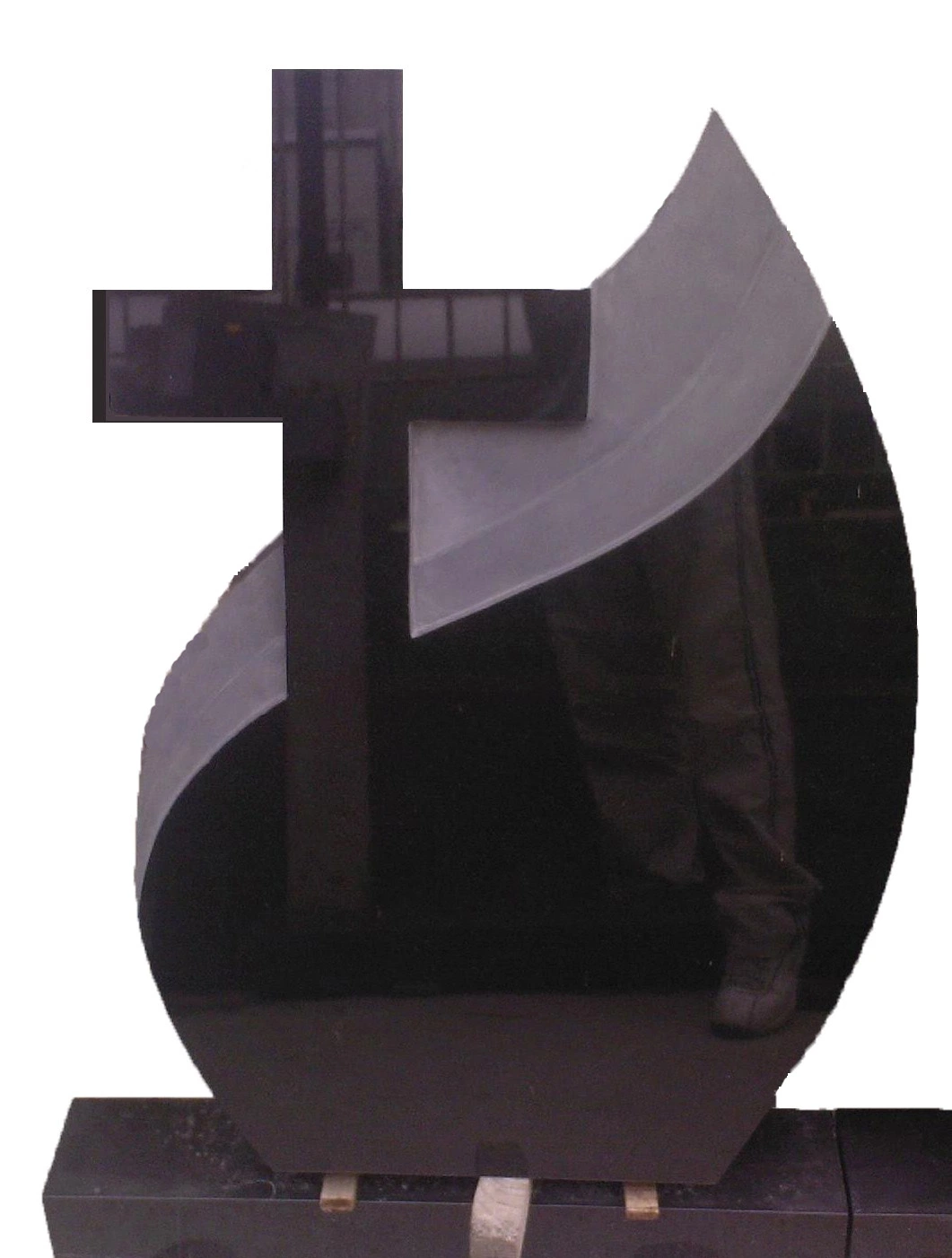 Black Brown European Style Marble Tombstone Marble Monument