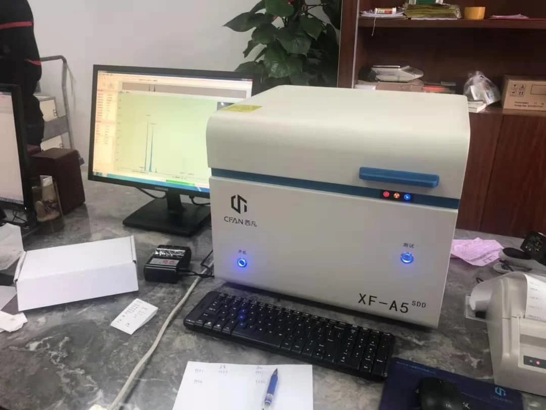 XF-A5 XRF Gold Analyzer اختبار جهاز تحليل الشوائب Destok Gold checking الماكينة