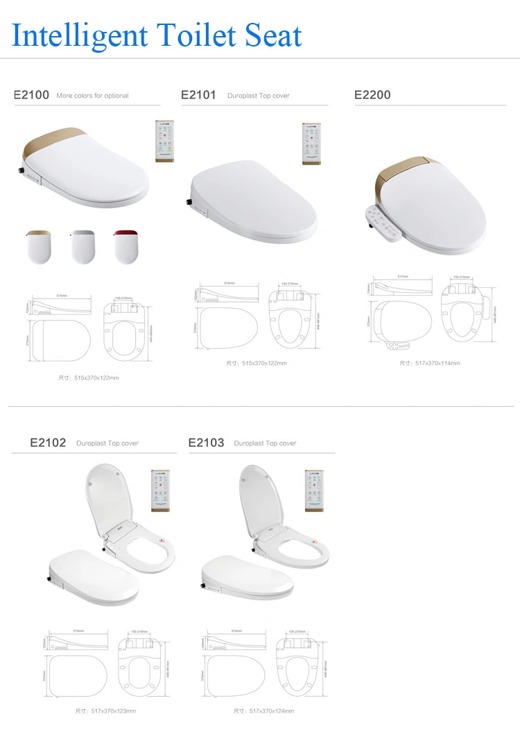 Neu kommende Duroplast Cover V Form Smart beheizte Toilettensitz