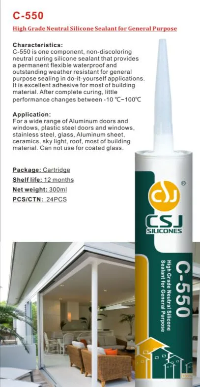 Strong Adhesion Silicone Rubber Sealant Glue for General Purpose